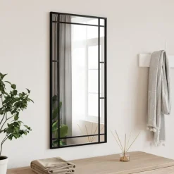 vidaXL - Wandspiegel - Zwart - IJzer - 40 x 80 cm Online