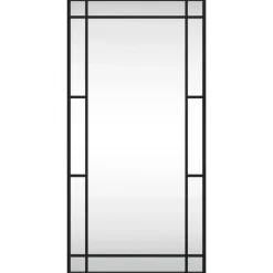 vidaXL - Wandspiegel - Zwart - IJzer - 40 x 80 cm Online