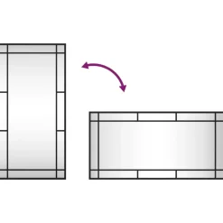 vidaXL - Wandspiegel - Zwart - IJzer - 40 x 80 cm Online