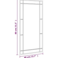 vidaXL - Wandspiegel - Zwart - IJzer - 40 x 80 cm Online