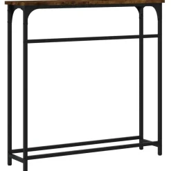 vidaXL - Wandtafel - Gerookt eiken - Bewerkt hout - 75x19.5x75 cm Best