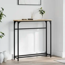 vidaXL - Wandtafel - Sonoma eiken - Bewerkt hout - 75x19.5x75 cm New