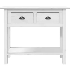 vidaXL - Wandtafel - Wit - Grenenhout