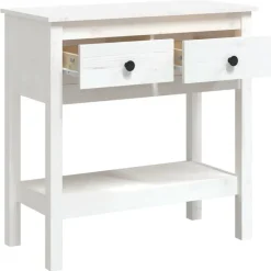 vidaXL - Wandtafel - Wit - Grenenhout Outlet