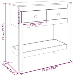 vidaXL - Wandtafel - Wit - Grenenhout Outlet