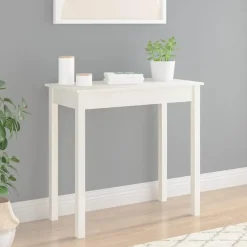 vidaXL - Wandtafel - Wit - Massief grenenhout - 80x40x75 cm Best