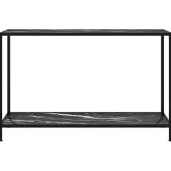 vidaXL - Wandtafel - Zwart - Glas - 120 x 35 x 75 cm Online