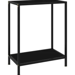 vidaXL - Wandtafel - Zwart - Glas - 60 x 35 x 75 cm Hot