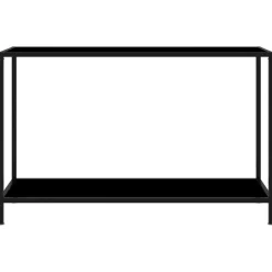 vidaXL - Wandtafel - Zwart - Glas - 120 x 35 x 75 cm Best