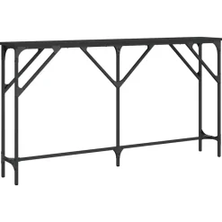 vidaXL - Wandtafel - Zwart - Bewerkt hout New