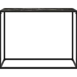 vidaXL - Wandtafel - Zwart - Glas - 100 x 35 x 75 cm New