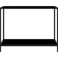 vidaXL - Wandtafel - Zwart - Glas - 100 x 35 x 75 cm New