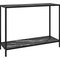 vidaXL - Wandtafel - Zwart - Glas - 100 x 35 x 75 cm Hot