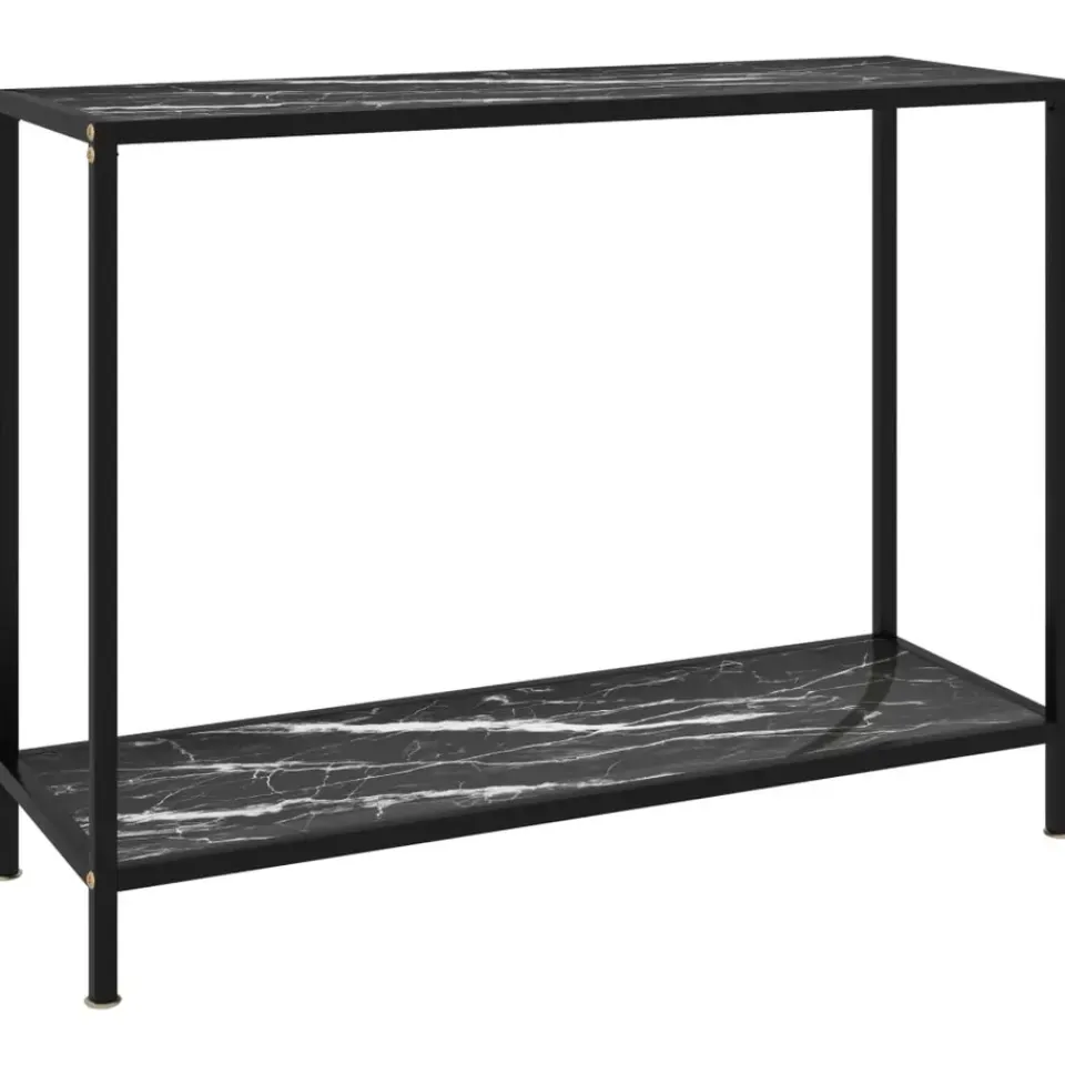 vidaXL - Wandtafel - Zwart - Glas - 100 x 35 x 75 cm Hot