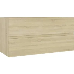 vidaXL - Wastafelkast - Bruin - Bewerkt hout - 90 x 38.5 x 45 cm Sale