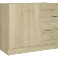 vidaXL - Wastafelkast - Bruin - Bewerkt hout Outlet