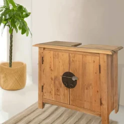 vidaXL - Wastafelkast - Bruin - Grenenhout Online