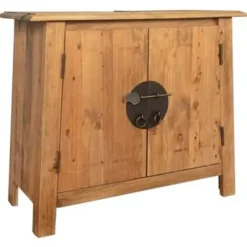 vidaXL - Wastafelkast - Bruin - Grenenhout Online