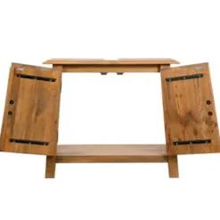 vidaXL - Wastafelkast - Bruin - Grenenhout Online