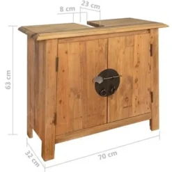 vidaXL - Wastafelkast - Bruin - Grenenhout Online