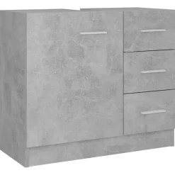 vidaXL - Wastafelkast - Grijs - Bewerkt hout Sale