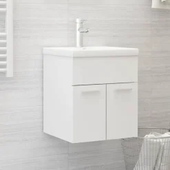 vidaXL - Wastafelkast - Wit - Bewerkt hout - 41 x 38.5 x 46 cm Hot