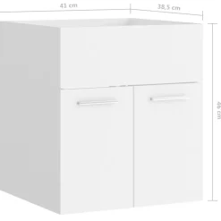 vidaXL - Wastafelkast - Wit - Bewerkt hout - 41 x 38.5 x 46 cm Hot