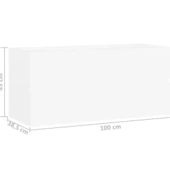 vidaXL - Wastafelkast - Wit - Bewerkt hout - 100 x 38.5 x 45 cm New