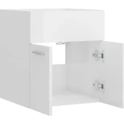 vidaXL - Wastafelkast - Wit - Bewerkt hout - 41 x 38.5 x 46 cm Clearance