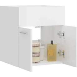 vidaXL - Wastafelkast - Wit - Bewerkt hout - 41 x 38.5 x 46 cm Clearance