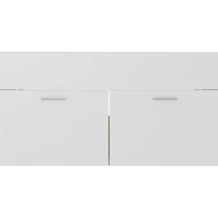 vidaXL - Wastafelkast - Wit - Bewerkt hout - 90 x 38.5 x 46 cm Clearance