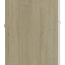 vidaXL - Wastafelkast - Wit - Bewerkt hout - 90 x 38.5 x 46 cm Clearance