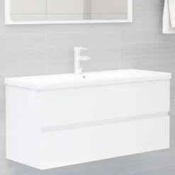 vidaXL - Wastafelkast - Wit - Bewerkt hout - 100 x 38.5 x 45 cm Hot