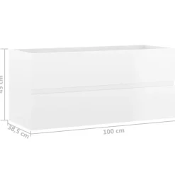 vidaXL - Wastafelkast - Wit - Bewerkt hout - 100 x 38.5 x 45 cm Hot