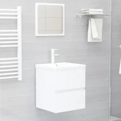 vidaXL - Wastafelkast - Wit - Bewerkt hout - 41 x 38.5 x 45 cm Hot