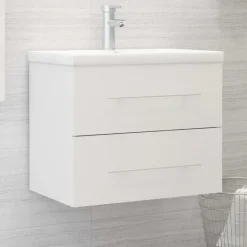 vidaXL - Wastafelkast - Wit - Bewerkt hout - 60 x 38.5 x 48 cm New