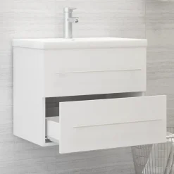 vidaXL - Wastafelkast - Wit - Bewerkt hout - 60 x 38.5 x 48 cm New