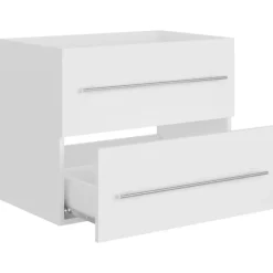 vidaXL - Wastafelkast - Wit - Bewerkt hout - 60 x 38.5 x 48 cm New