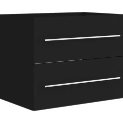 vidaXL - Wastafelkast - Zwart - Bewerkt hout - 60 x 38.5 x 48 cm Discount