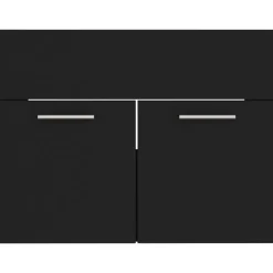 vidaXL - Wastafelkast - Zwart - Bewerkt hout - 60 x 38.5 x 46 cm New