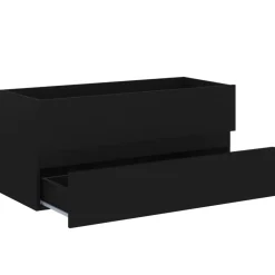 vidaXL - Wastafelkast - Zwart - Bewerkt hout - 100 x 38.5 x 45 cm Outlet