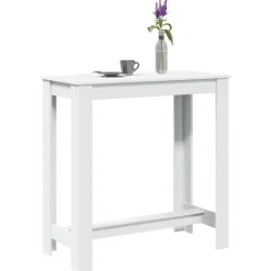 vidaXL - Wit Bartafel - Bewerkt hout - 102x50x103.5 cm Clearance