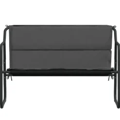 vidaXL - 2-zits Tuinbank met kussen antracietkleurig - staal - 110x70x74 cm Online