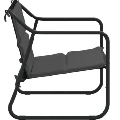 vidaXL - 2-zits Tuinbank met kussen antracietkleurig - staal - 110x70x74 cm Online