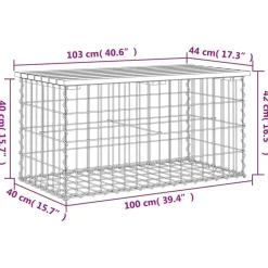 vidaXL - 2-zits Tuinbank schanskorfontwerp - Massief douglashout - 103x44x42 cm Sale
