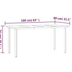 vidaXL - 4-zits Tuinset - Zwart - Textileen met voering en staal - 160x80 cm Best