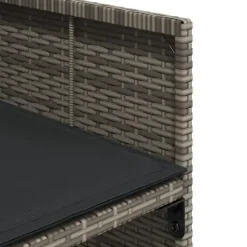 vidaXL - 8-zits Tuinset donkergrijs kussens - Grijs - PE rattan - 110x106 cm Online