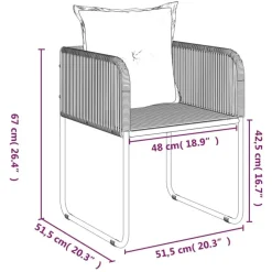vidaXL - 4-zits Tuinset met kussens - Zwart PE rattan en staal - 160x80 cm Online