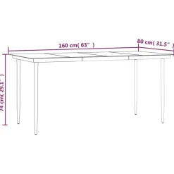 vidaXL - 4-zits Tuinset met kussens - Zwart PE rattan en staal - 160x80 cm Online