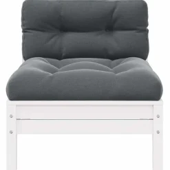 vidaXL - 2-zitsbank - Wit - Grenenhout